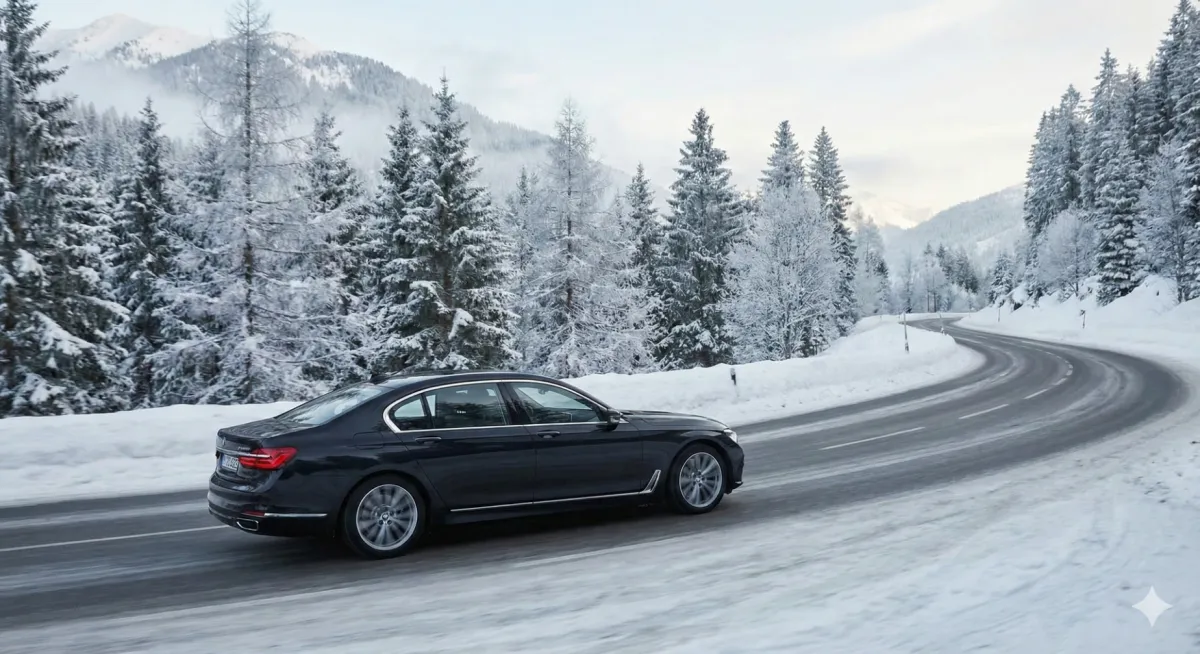 Route hivernale et véhicule CHAR-LI